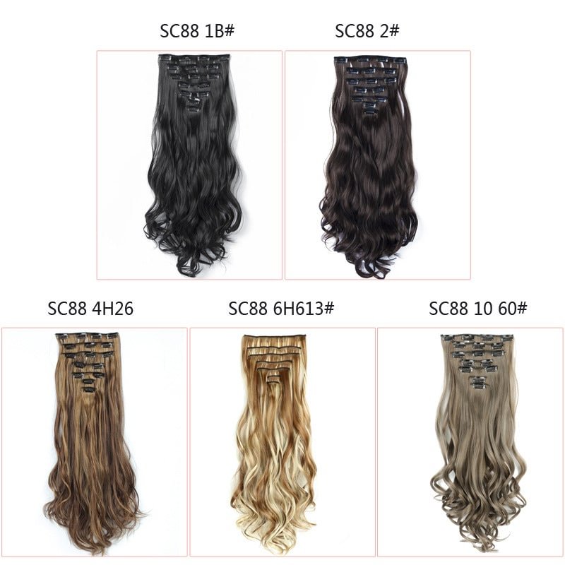 7 Piece Clip Hair Long Curly Hair High Temperature Silk Hair Weaving | EGEMISS