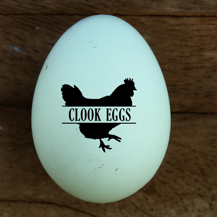 Personalized Egg Stamp with Farm Name or Logo, Custom Rubber Stamp for Egg Cartons, Chicken Coops, or Duck Egg Packaging