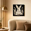 DIY Pearl Painting Rabbit for Home Wall Decor with Frame(30x30cm)
