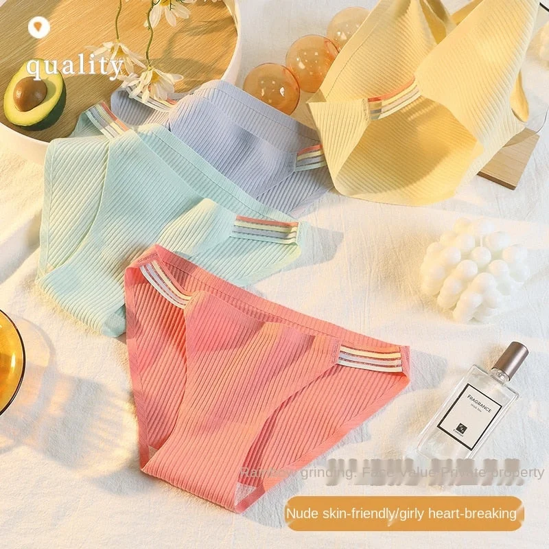 New Women's Underwear Sexy Thread Panties Fashion Comfort Flower Briefs Low Waist Seamless Underpants Female Sexy Lingerie