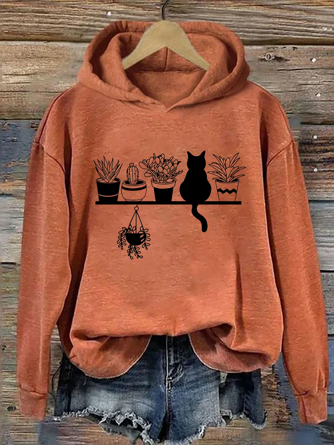 Cats And Plants Mom Hoodie