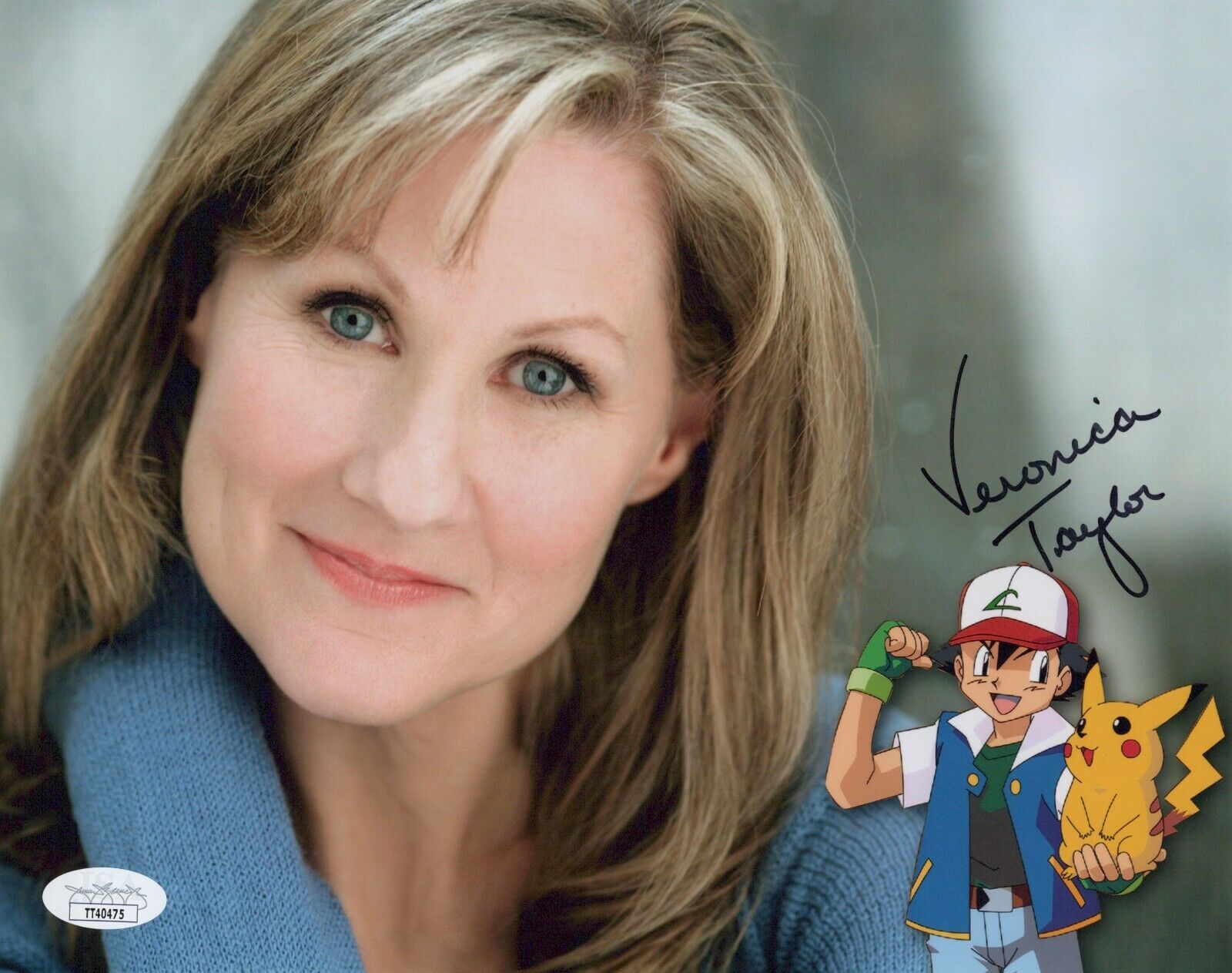 VERONICA TAYLOR Signed 8x10 POKEMON ASH Photo Poster painting Authentic Autograph JSA COA Cert