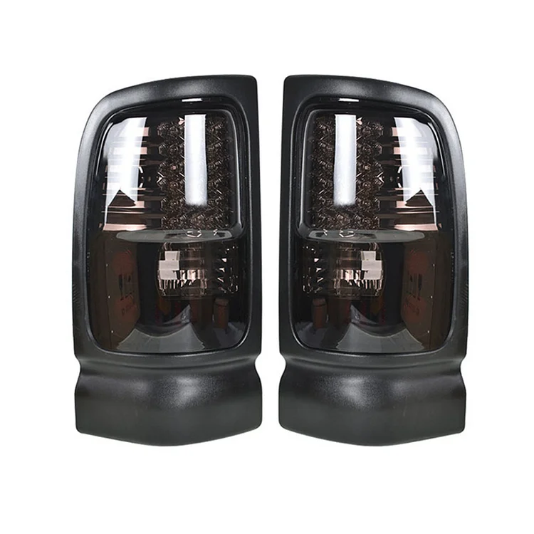 Silscvtt Smoke Rear Brake Lamps Assembly Replacement for 1994-2001 Ram Truck 1500 2500 3500 Left & Right Side Tail Lights Lamps CH2800135 CH2801130