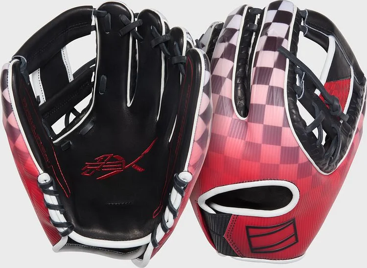 Rawlings Limited Edition REV1X Checkered Flag Infield Glove, Right Hand Throw