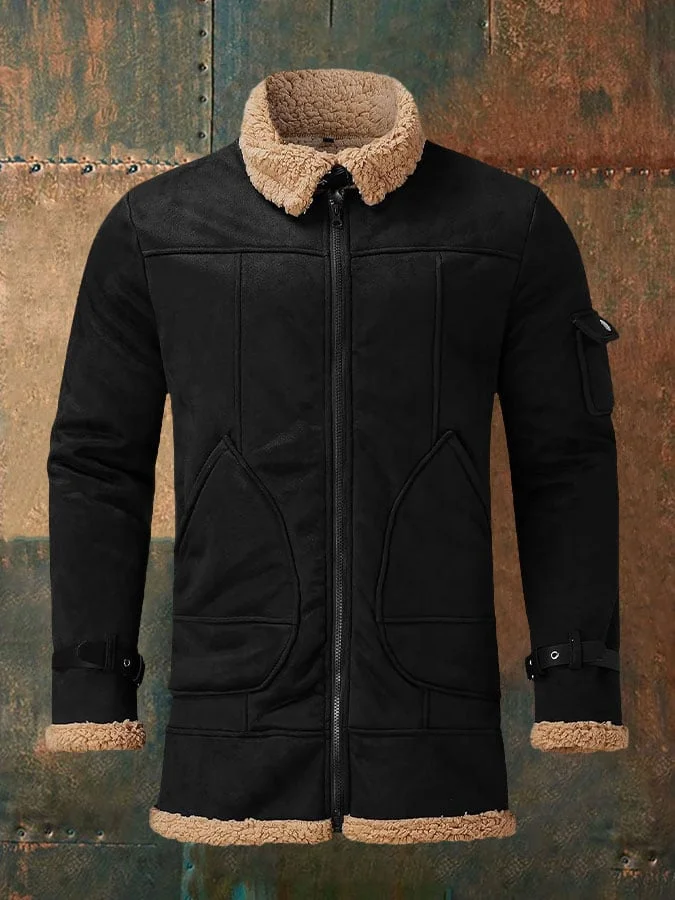 Men's Retro Western Plus Fleece Jacket