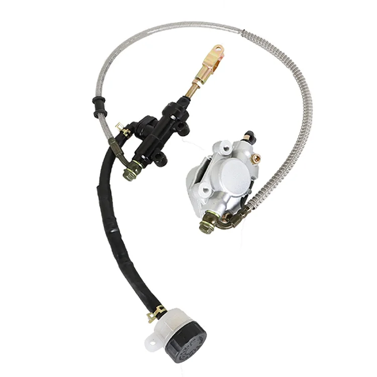 SEBLAFF Go Kart Rear Hydraulic Brake Assembly Caliper Master Cylinder Replacement for 110cc 125cc 150cc 200cc 250cc ATV Quad Dune Buggy