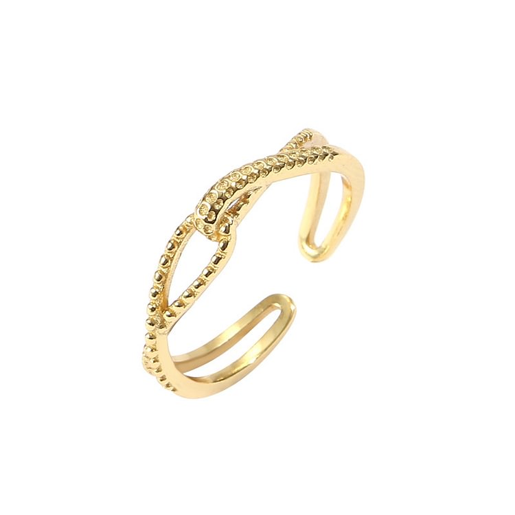 Cross Line Simple Ring