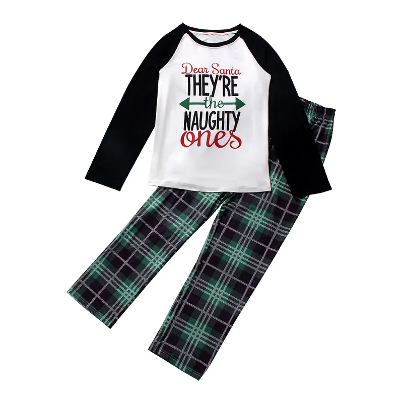 Christmas Print Home Wear Pajamas Casual Parent-child Suit