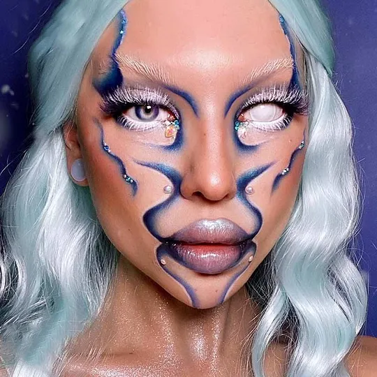 Mystic eyes-Mini Sclera White Out Halloween Contact Lenses
