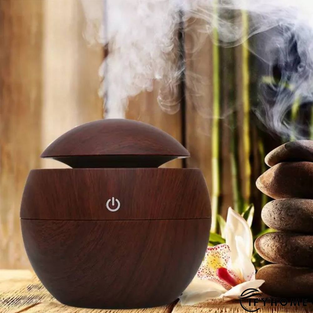 Colorful Wood Grain Air Humidifiers Mini Night Light Home Air Filter | IFYHOME