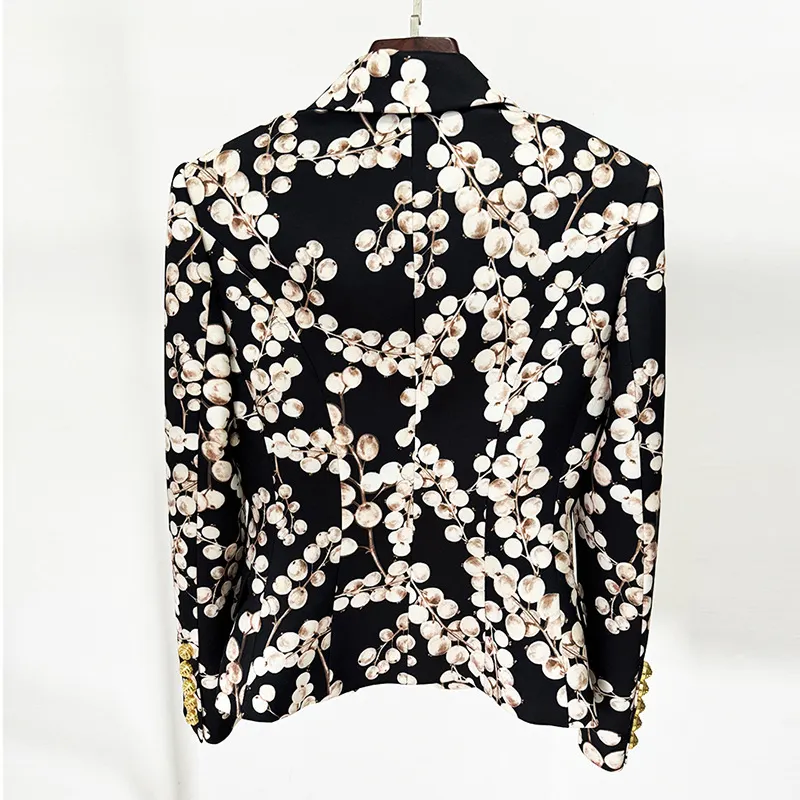 Nigikala Nigikala New Star Fashioned Metal Snitch Red Gallprint Suit Jacket Longs