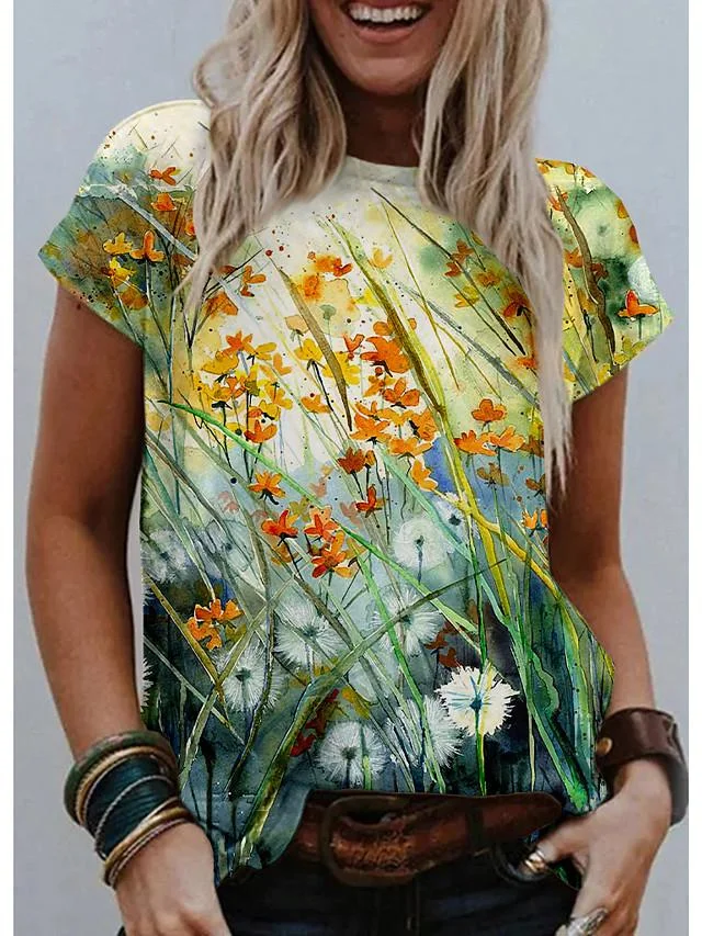 Women Half Sleeve V-neck Solid Color Dress