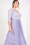 Plus Size Mother of The Bride Jacket Maxi Dress