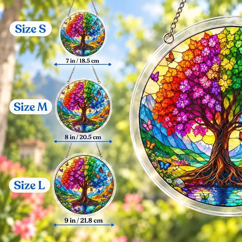 Tree of Life Stained Glass Suncatcher Puzzle