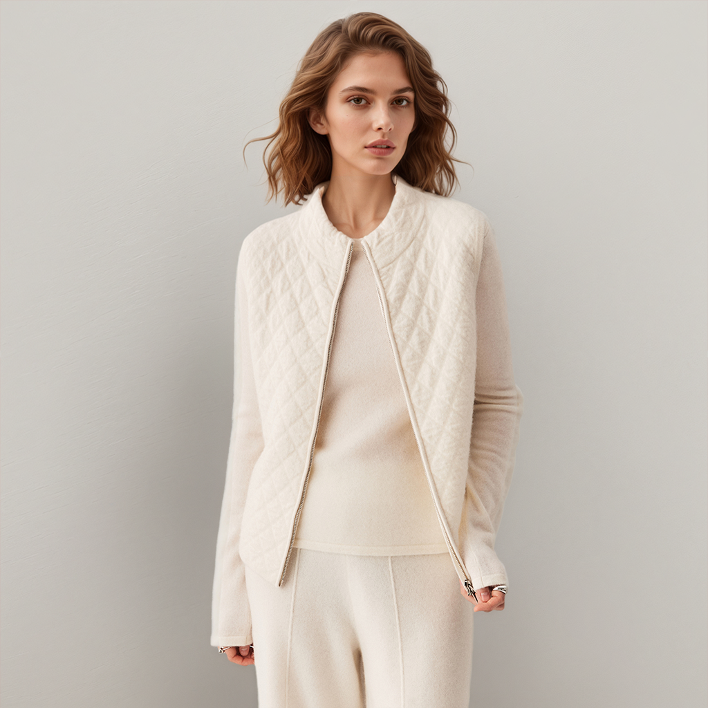 Women's Stand Collar Cashmere Vest REAL SILK LIFE