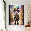 >SALE<Full Embroidery Eco-cotton Thread 11CT Printed Clown Cross Stitch Artwork40x60cm