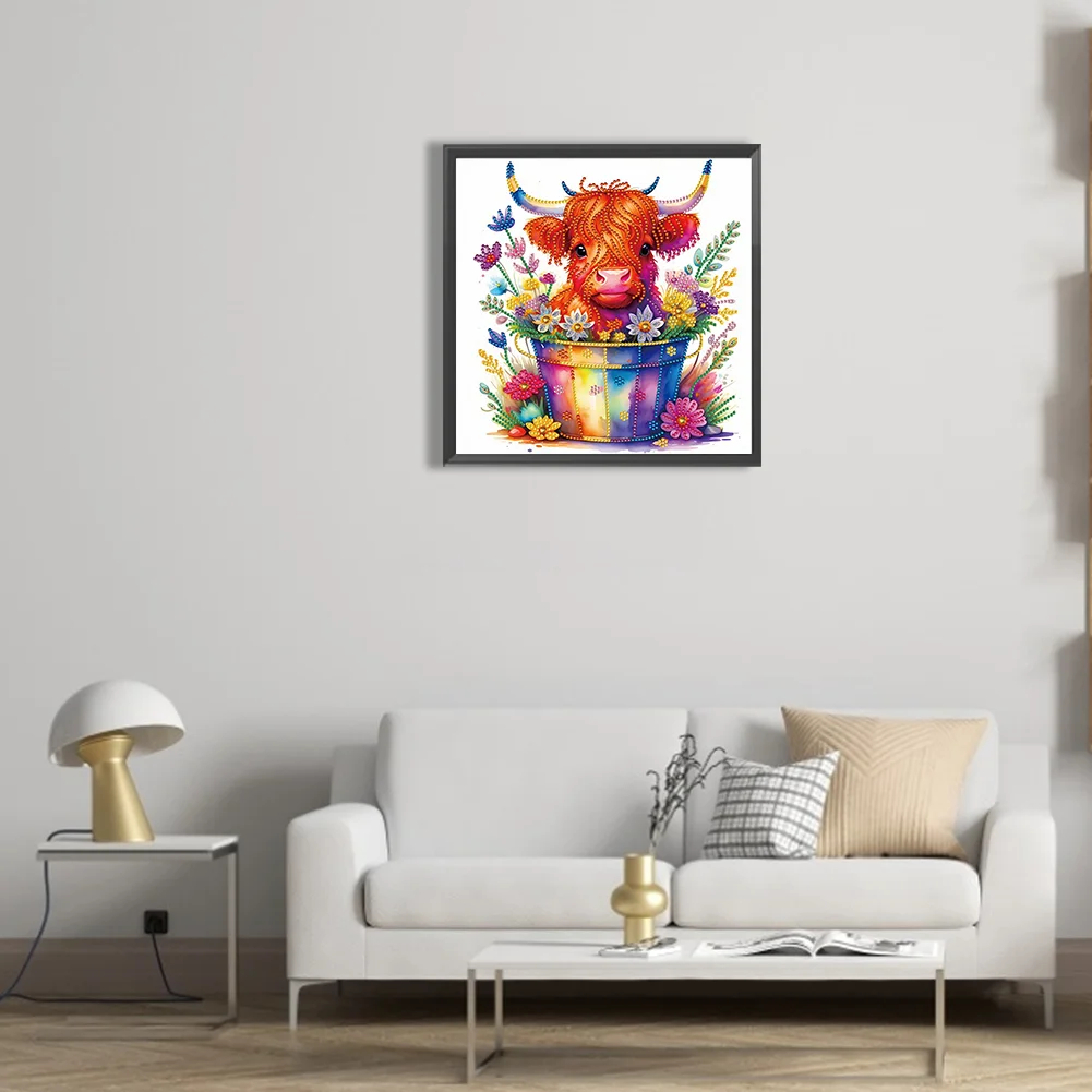 Diamond Painting - Partial Special Shaped Drill - Flower Yak(Canvas|30*30cm)