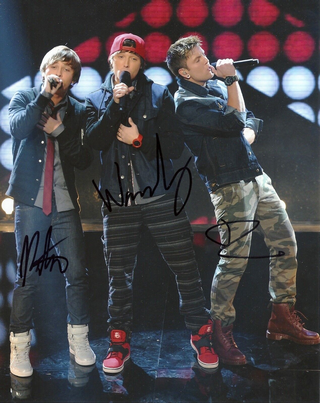 EMBLEM 3 'X-FACTOR' WESLEY, KEATON & DREX SIGNED 8X10 PICTURE *COA *PROOF 1