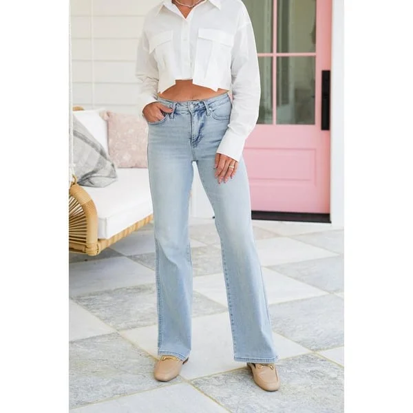 🏆LAST DAY SALE💥 Vintage Wash Plus-Size Jeans &mdash; Stretchy, Tummy Control & Straight Leg Fit