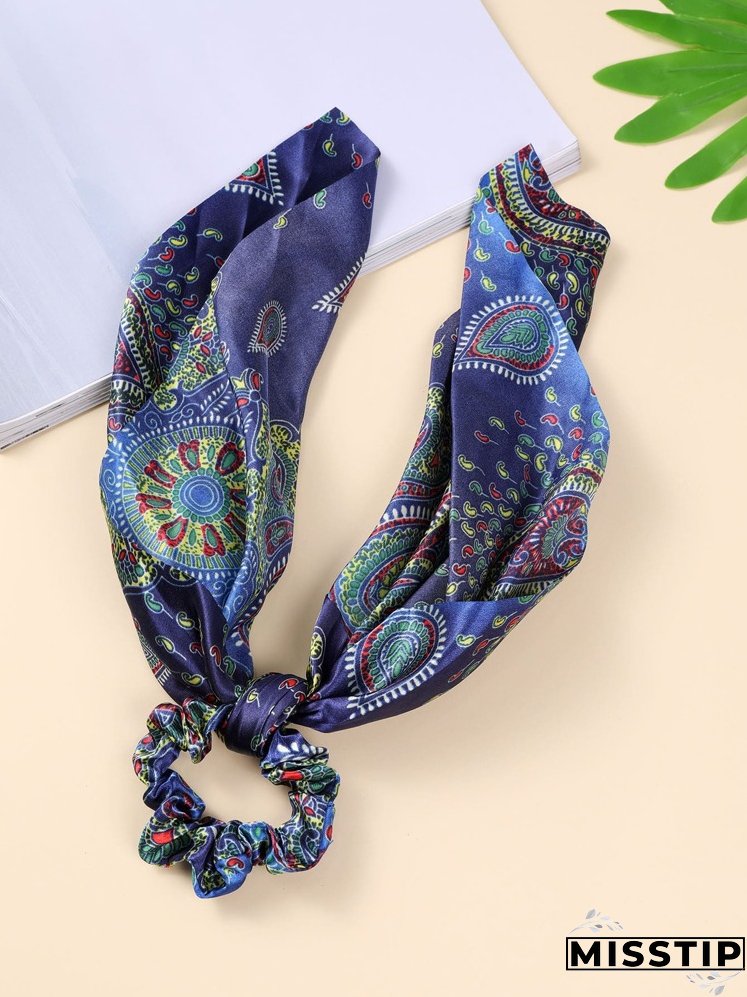 Paisley Print Scarf Hair Tie