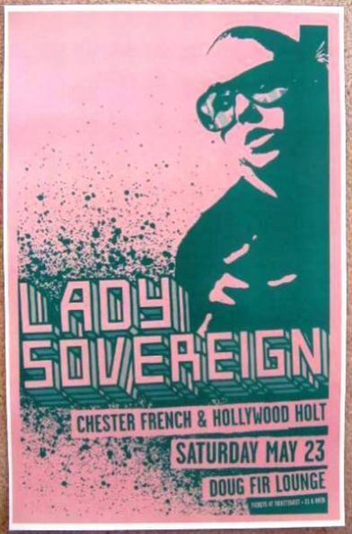 LADY SOVEREIGN 2009 Gig POSTER Portland Oregon Concert