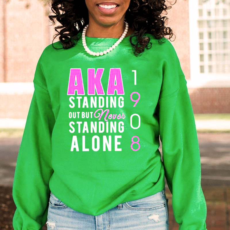 Temperament Fashion Printed Round Neck Pullover Sweatshirt