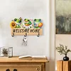 Wooden Special Shape Frog And Flower 3 Hooks No Punch Diamond Painting Hook Rail