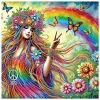 (Box Packaging)Diamond Painting-DIY Crystal Rhinestone Peace Girl
