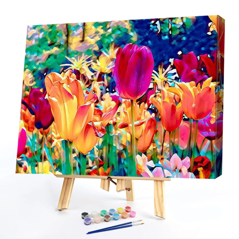 Colorful Flower - Paint By Numbers(50*40CM)