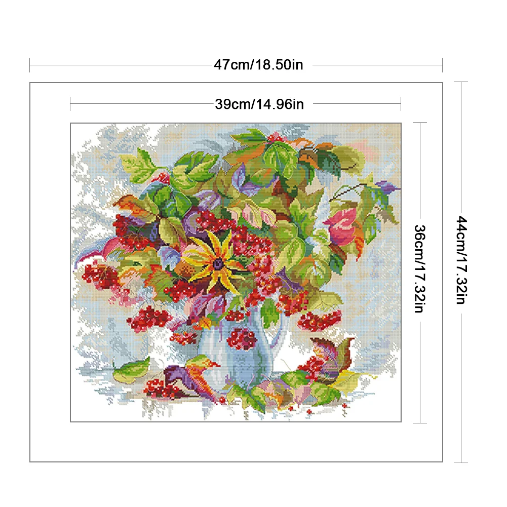 14CT Full Stamped Cross Stitch - Autumn(Canvas|47*44CM)