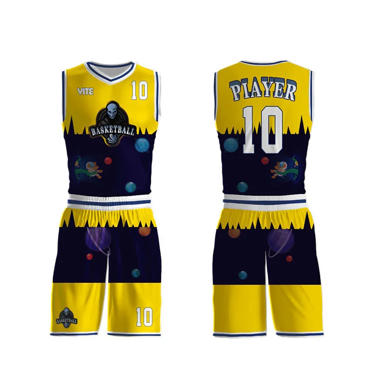 jersey design yellow basketball 