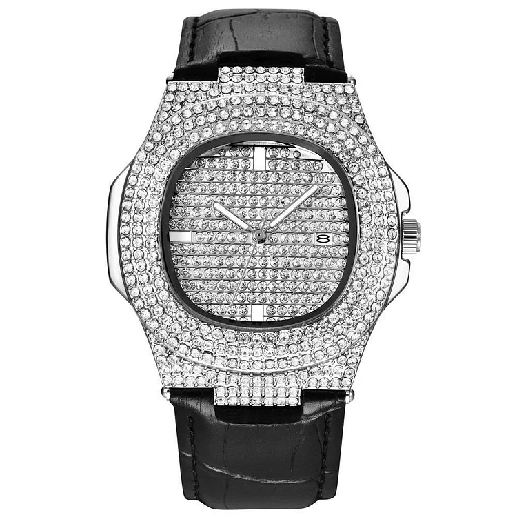 Vessful Iced Out Watch Hiphop Men Fashion Diamonds Watch-VESSFUL