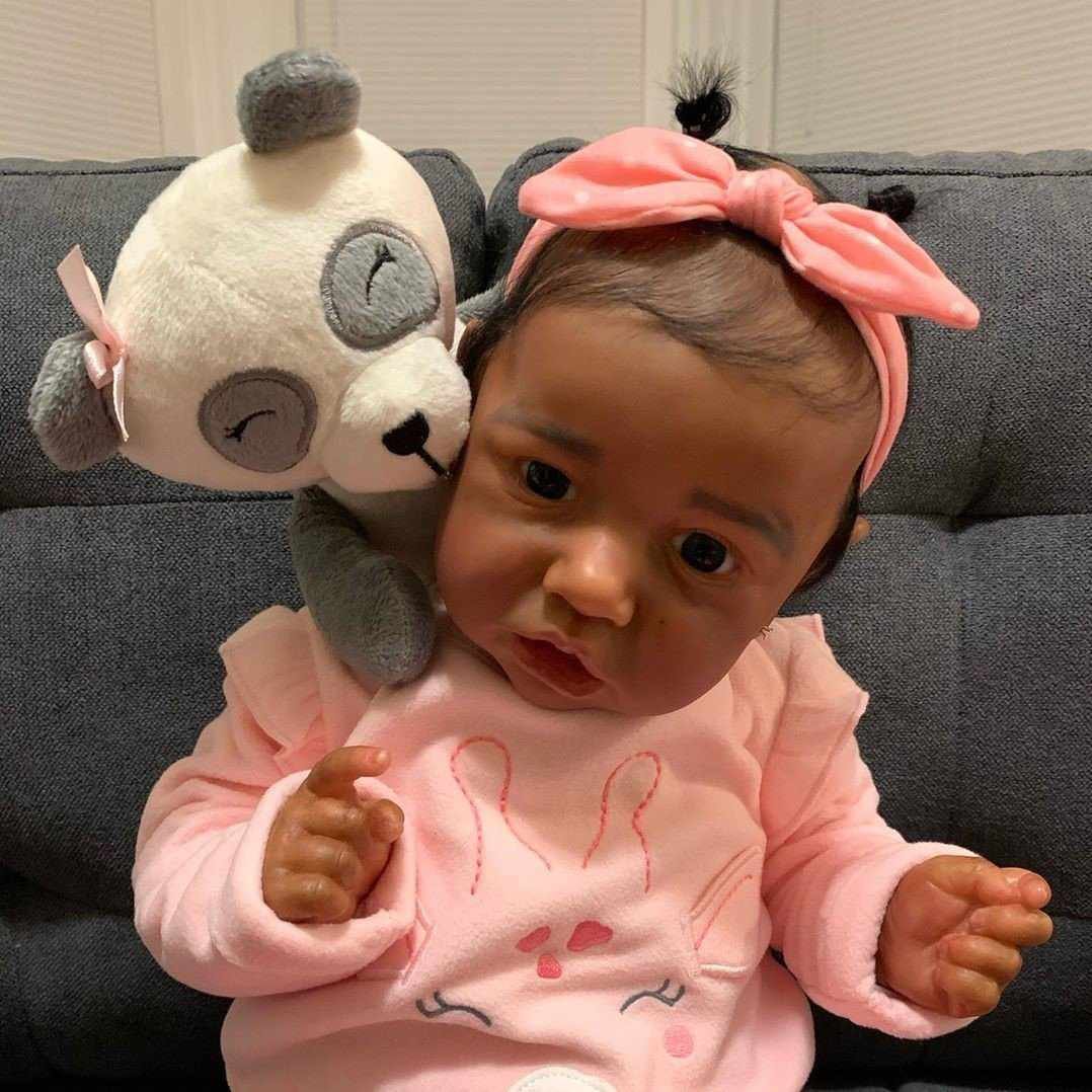 [Heartbeat💖 & Sound🔊] 20'' Look Real Shari Black Reborn Baby Doll Girl, Handmade Realistic Baby Doll for Girls, Birthday Present 2023 -JIZHI® - [product_tag] Creativegiftss®