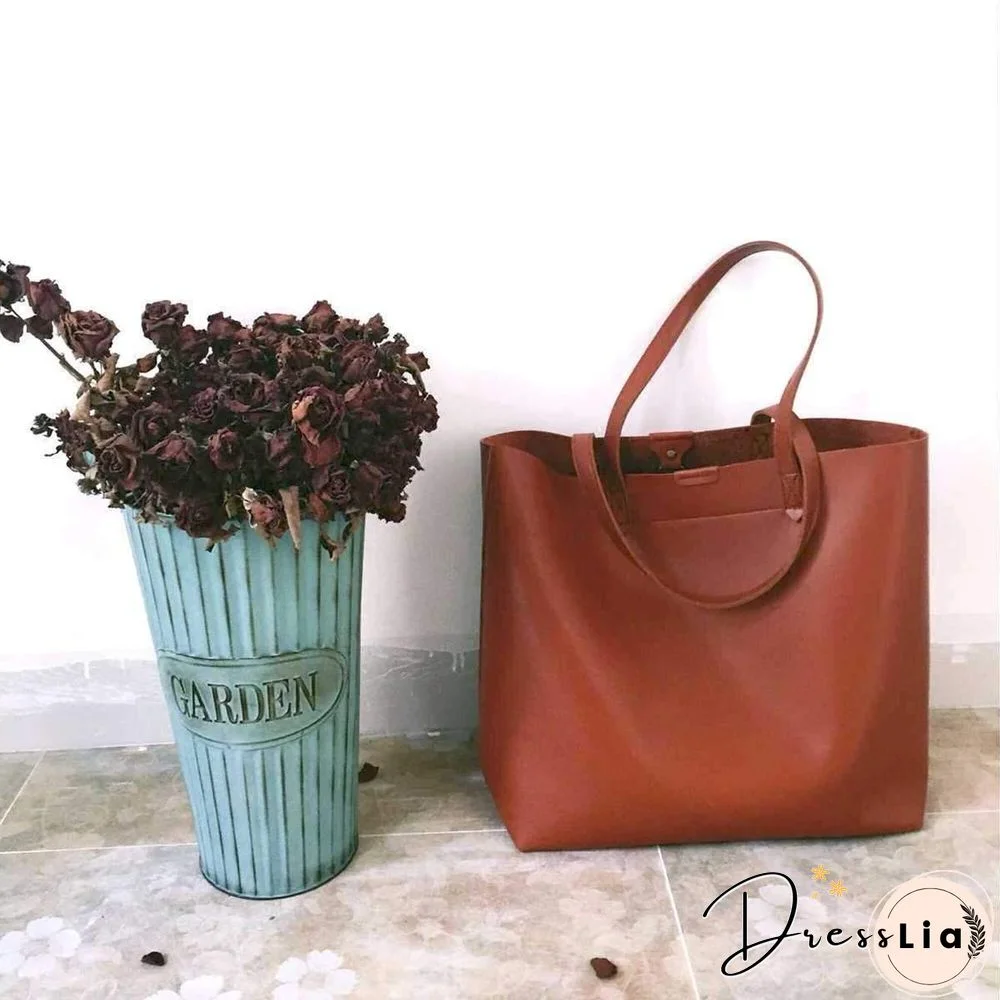 Brown Leather Womens Tote Bags School Handbags