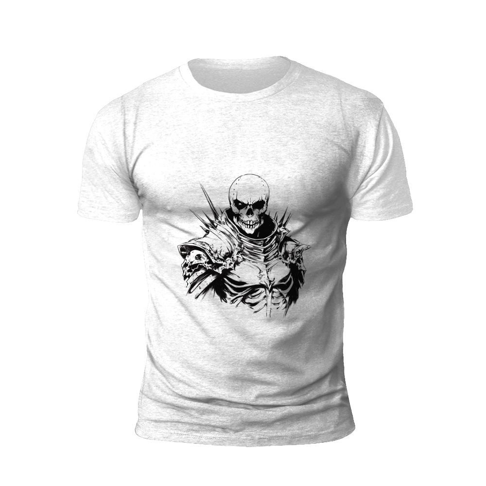 Grim Reaper's Embrace: Skeleton and Wolves T-Shirt