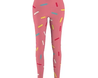 pornhint Pornhint Pink Donut Sprinkles Women's Leggings