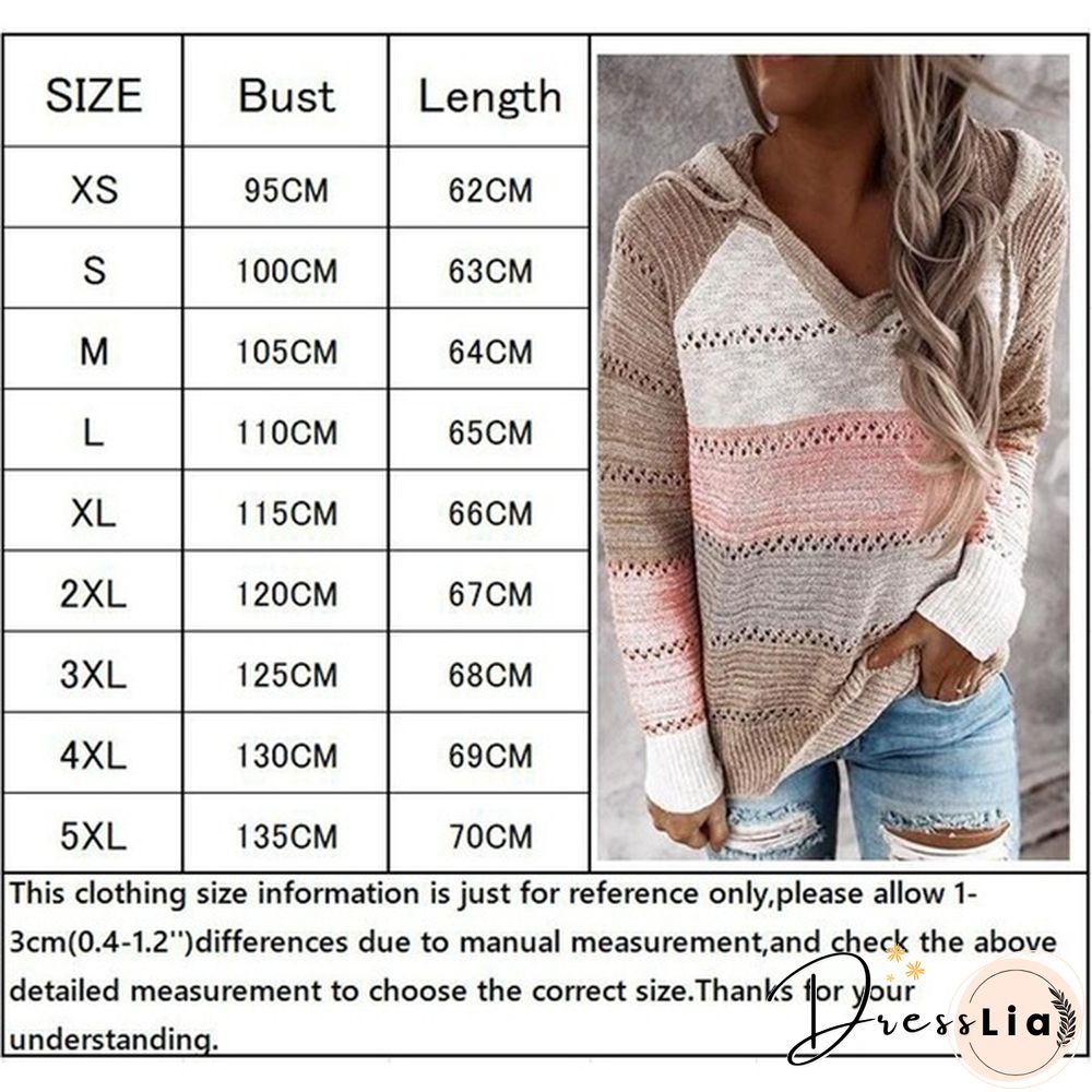 New Comfy Stylish Stitching Color Hoodies For Women Long Sleeve New Casual Clothing Style Casual Tops For Women Women's Casual Spring Fall Sweaters 7 Colors