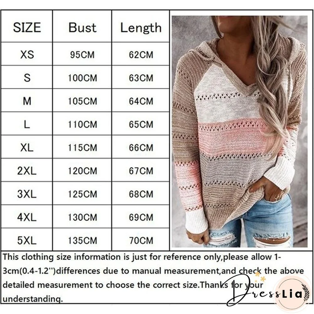 New Comfy Stylish Stitching Color Hoodies For Women Long Sleeve New Casual Clothing Style Casual Tops For Women Women's Casual Spring Fall Sweaters 7 Colors
