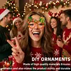 DIY Diamond Painting Christmas Glasses Frame No Lens 4pcs(Merry Christmas)