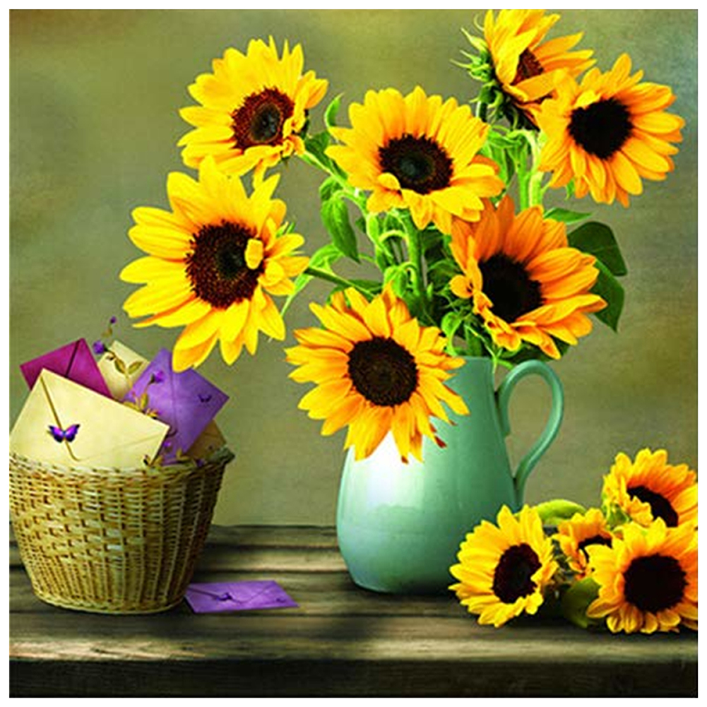 

Sunflower - Round Drill Diamond Painting - 30*30CM, 501 Original