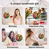 (18.5cm)DIY Acrylic Jigsaw Puzzle Window Hanging with Hanging Chain DIY Stained Glass Decoration Round Window Puzzle Decor for DIY Craft Project (Flower Bird)