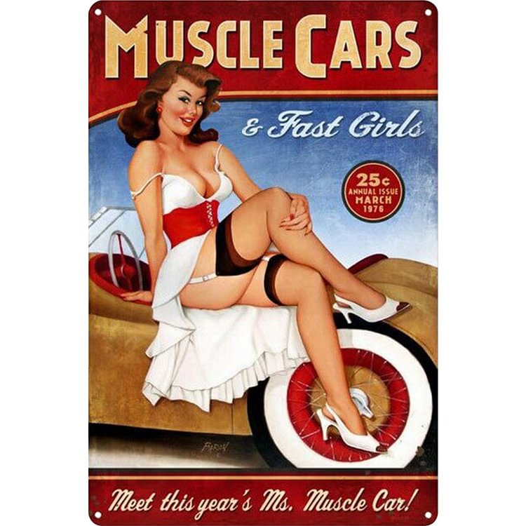 Pin-Up Girls Sexy Girls - Vintage Tin Signs/Wooden Signs 8*12Inch/12*16Inch