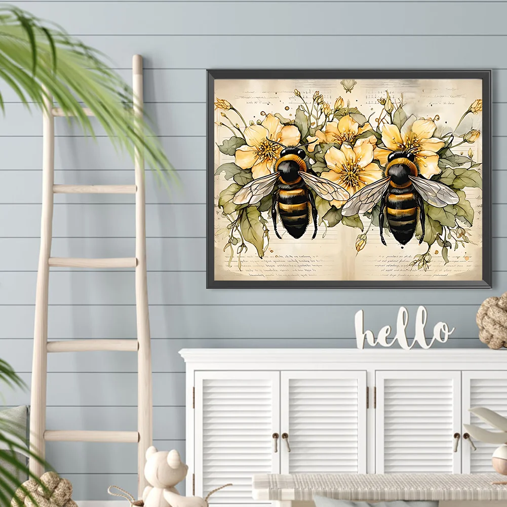 Diamond Painting - Full Round Drill - Bee(Canvas|40*30cm)