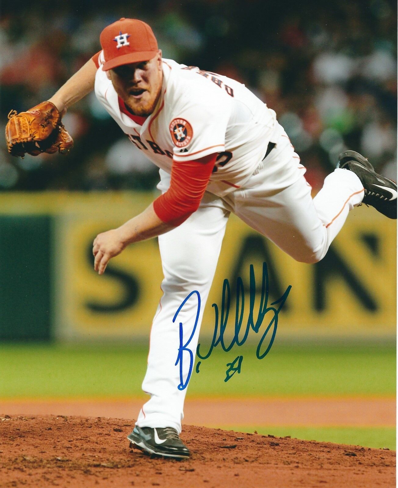 Signed 8x10 BRETT OBERHOLTZER Houston Astros Autographed Photo Poster painting - COA