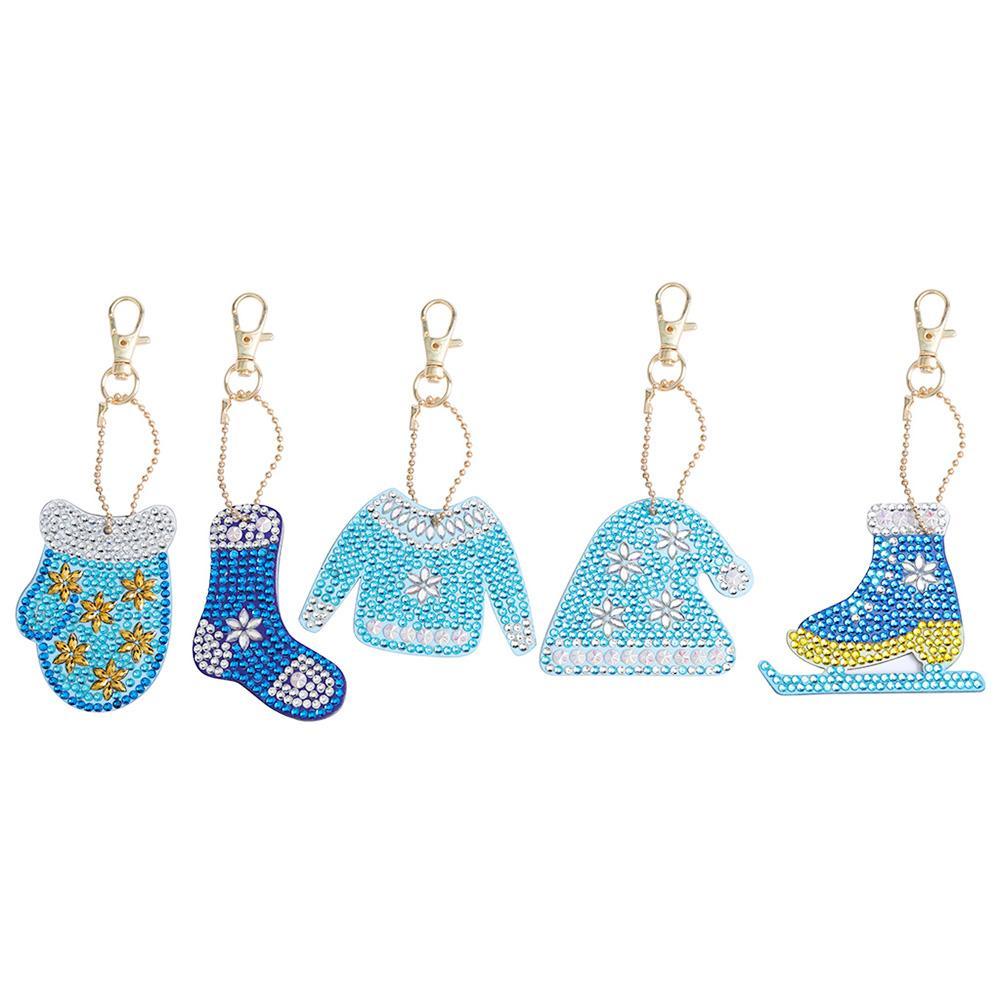 

5pcs Christmas Apparel-DIY Creative Diamond Keychain, 501 Original