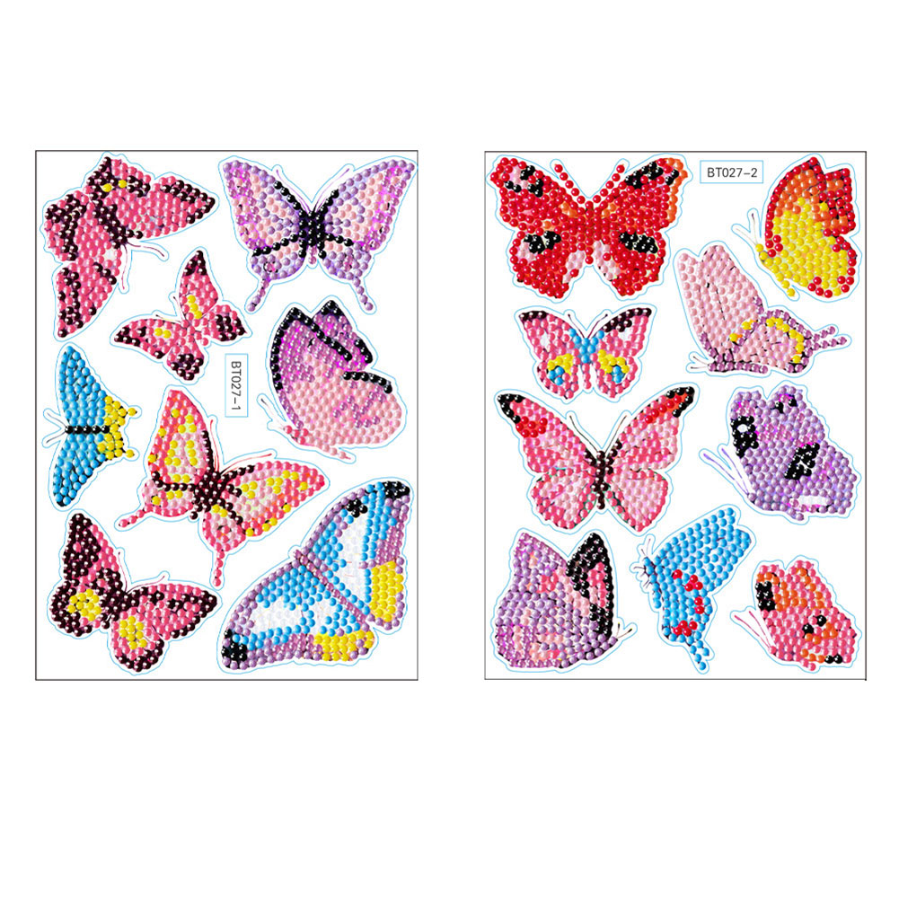 DIY New Diamond Painting Stickers Butterfly Pattern (two small sheets) (BT027)