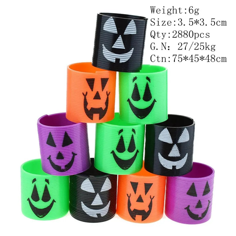 12 Pieces Cute 3. 5cm Children’s Colorful Spring Coil Little White Rabbit Rainbow Elastic Force Circle Toy