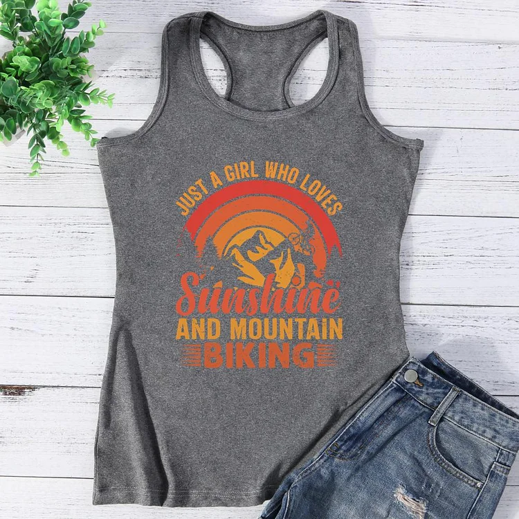 Just a girl who loves sunshine and mountain biking Vest Top-Annaletters