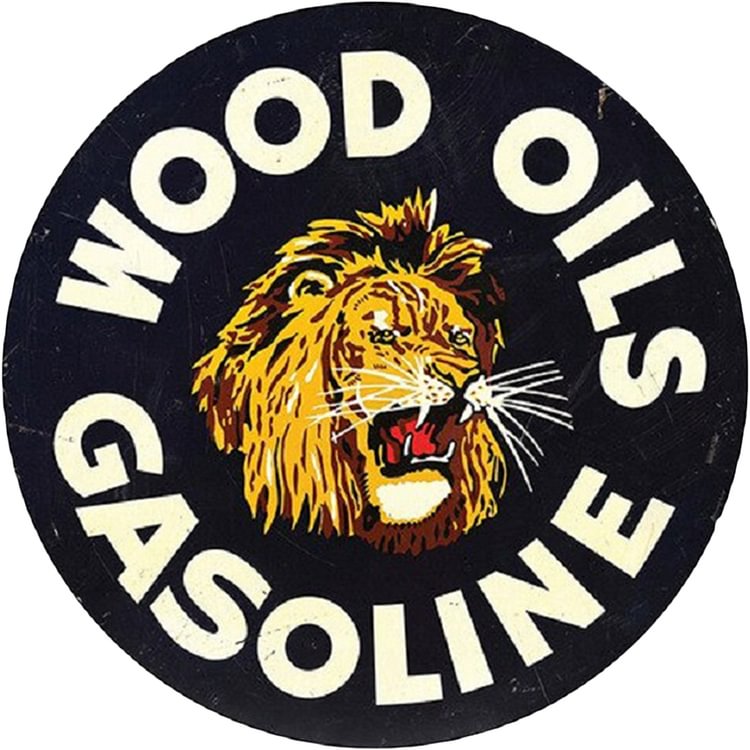 Gasoline - Round Shape Tin Signs/Wooden Signs - 30*30CM