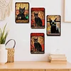 4PCS Black Cat - Metal Tin Signs Set(8*12Inch/12*16Inch) - Animal